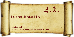 Luzsa Katalin névjegykártya